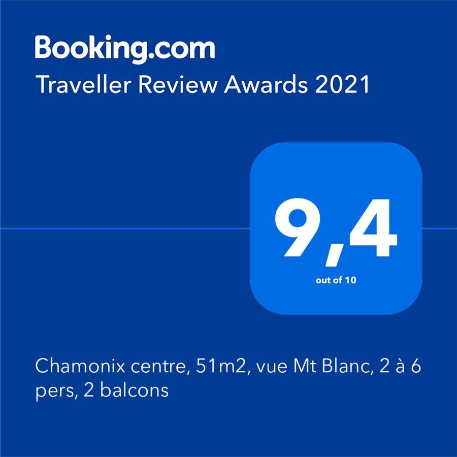 شقة Chamonix Centre, 51M2, Vue Mt Blanc, 2 A 6 Pers, 2 Balcons المظهر الخارجي الصورة